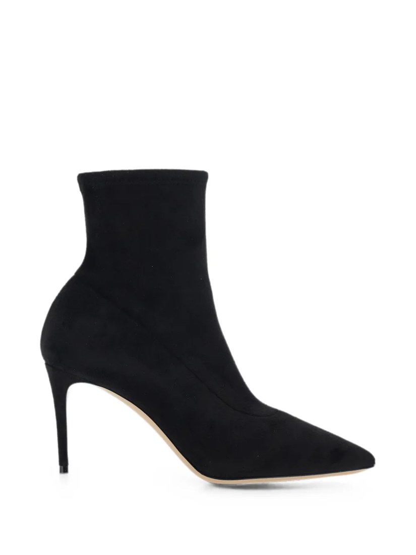Pointed-toe stiletto-heel ankle boots