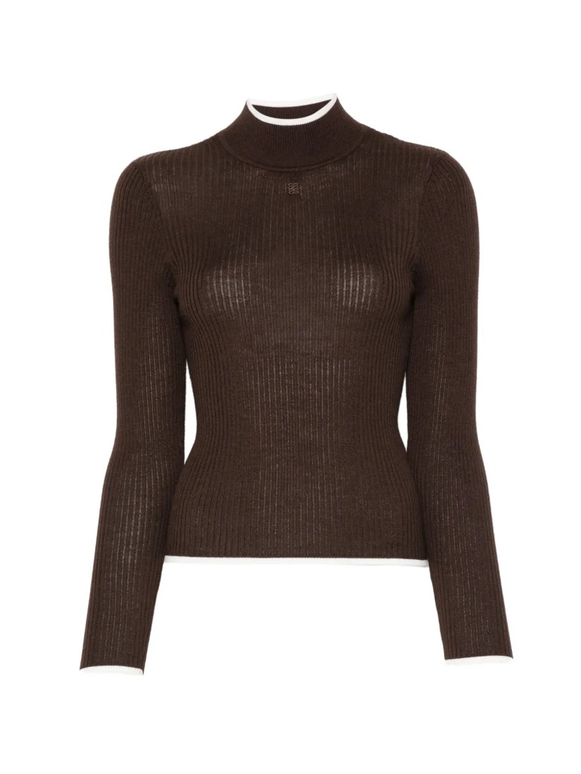 Ribbed mock neck sweater