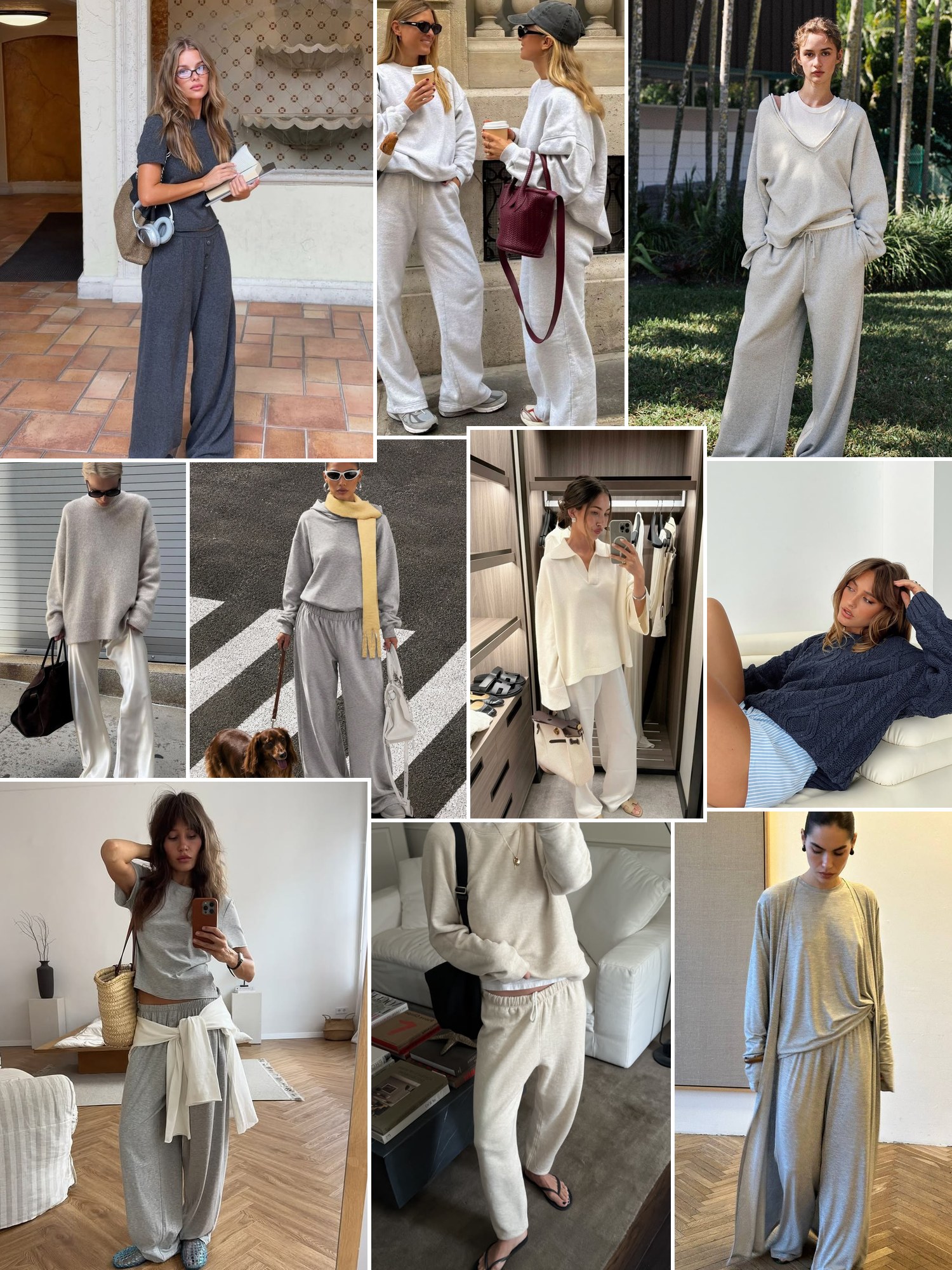 Collage of everyday outfits built around Splendid
