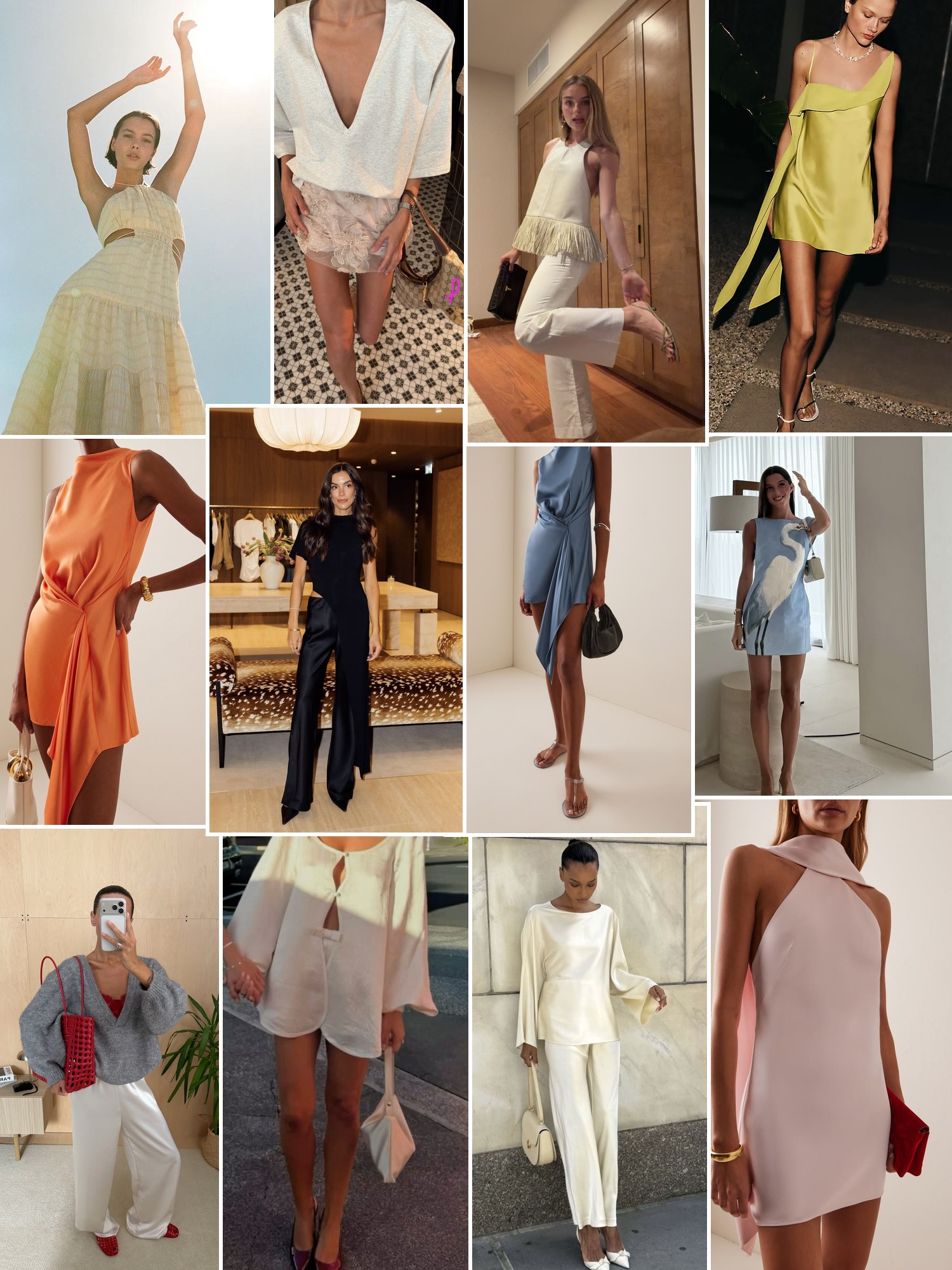 Collage of runway looks, campaign shots and street style outfits that capture the Significant Other mood