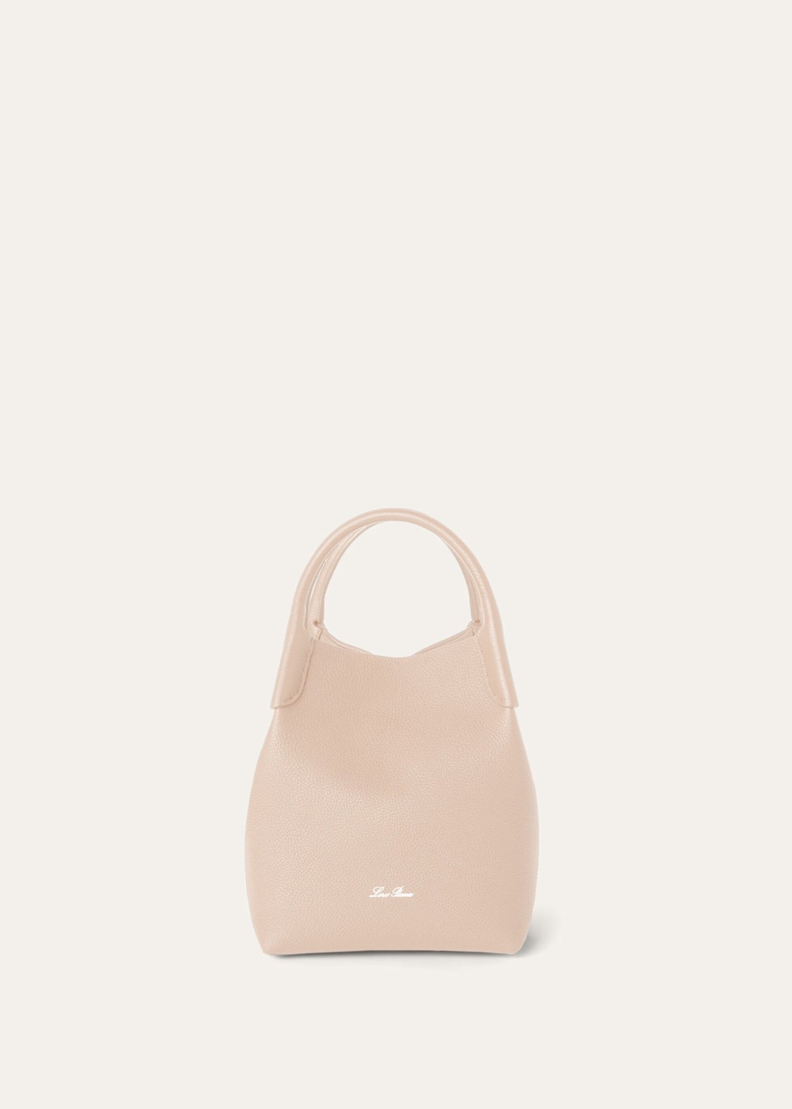 Small Bale Bag Grained Calfskin Natural