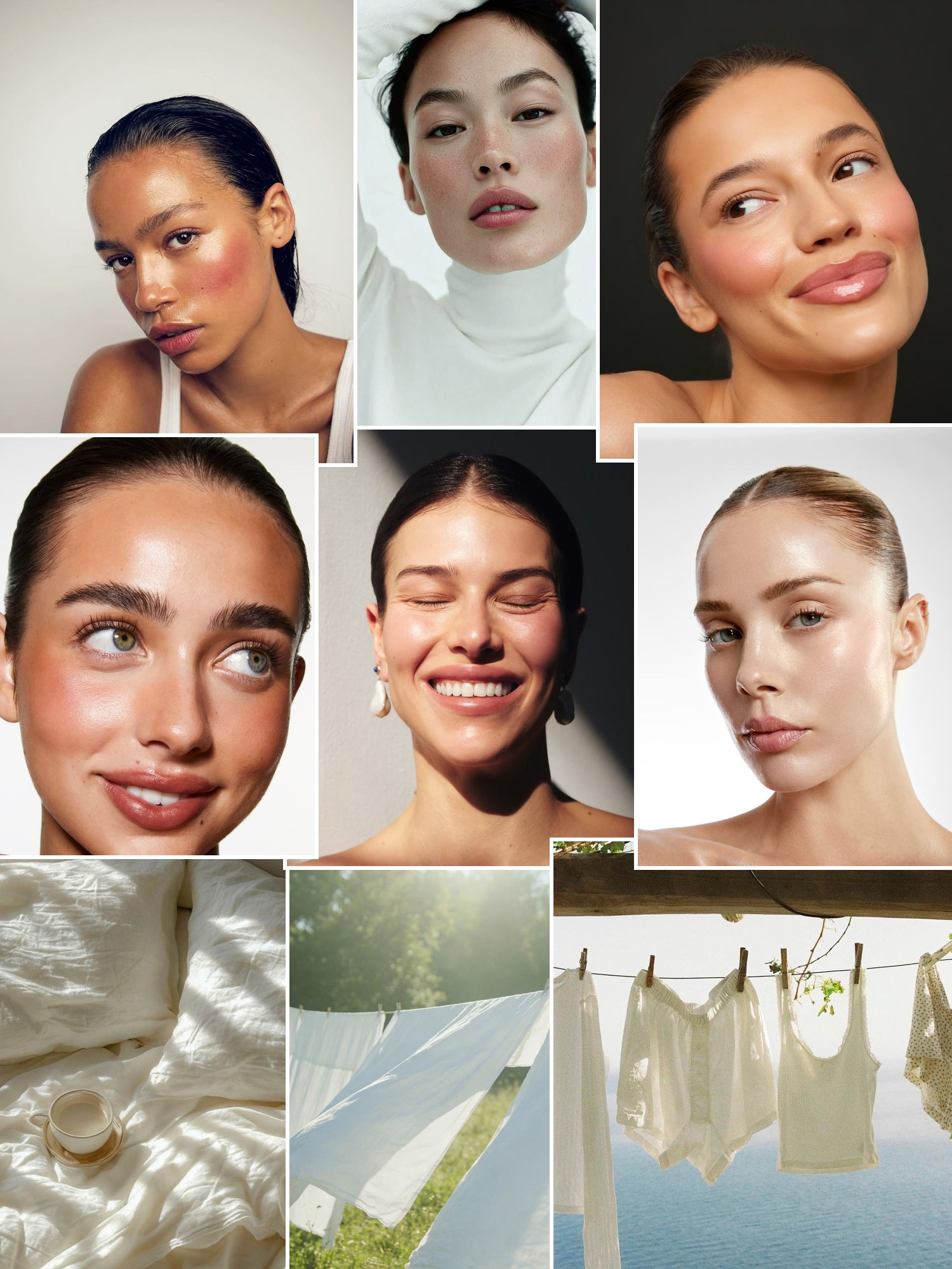 Collage of white musk perfumes and similar looks