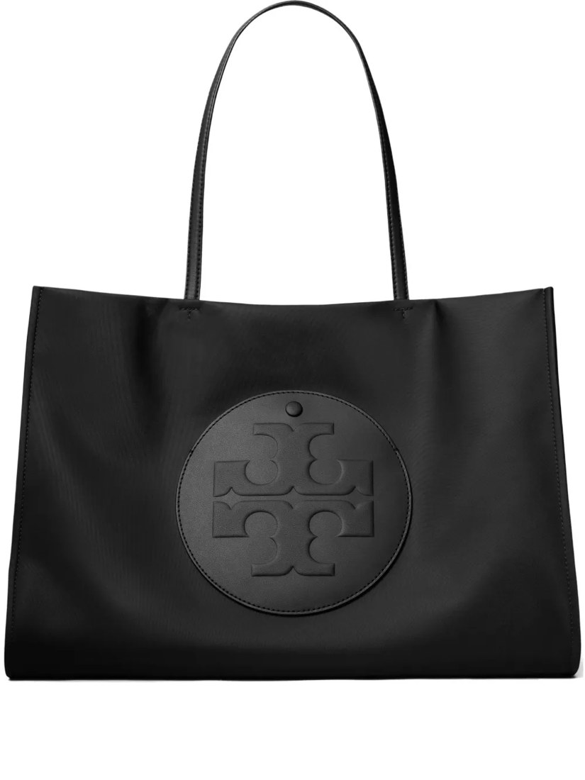 Ella logo-patch tote bag