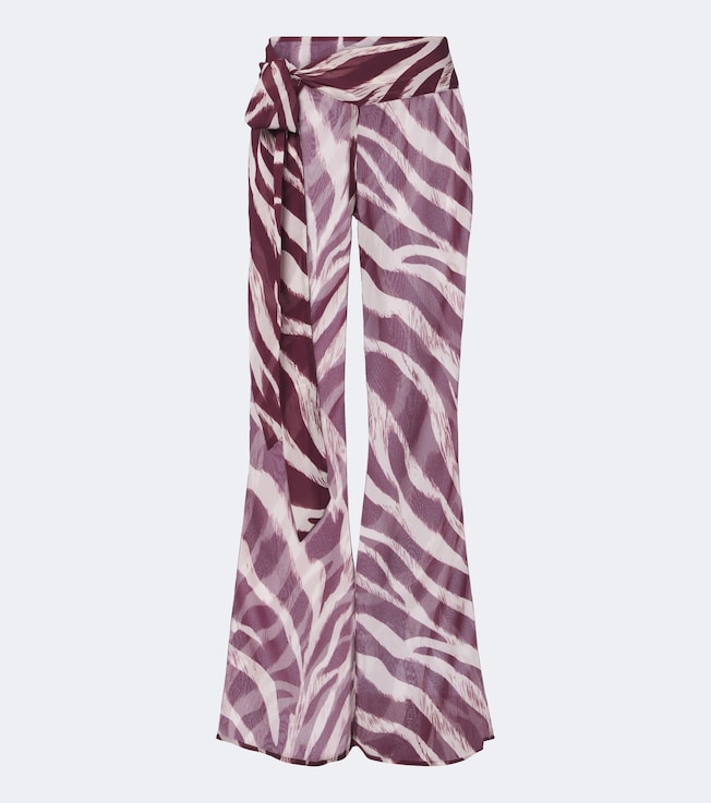 Bowie zebra-pants wide-leg pants