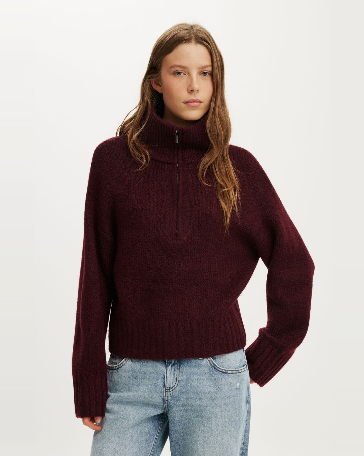 Luxe Funnel Zip Pullover