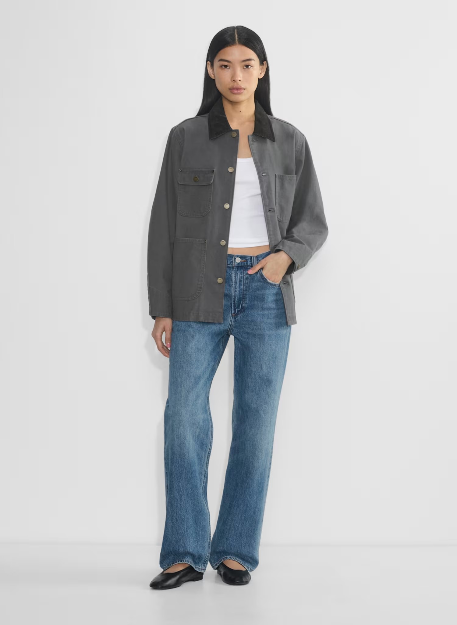 Barnett Lightweight Chore Jacket (Coal Grey)