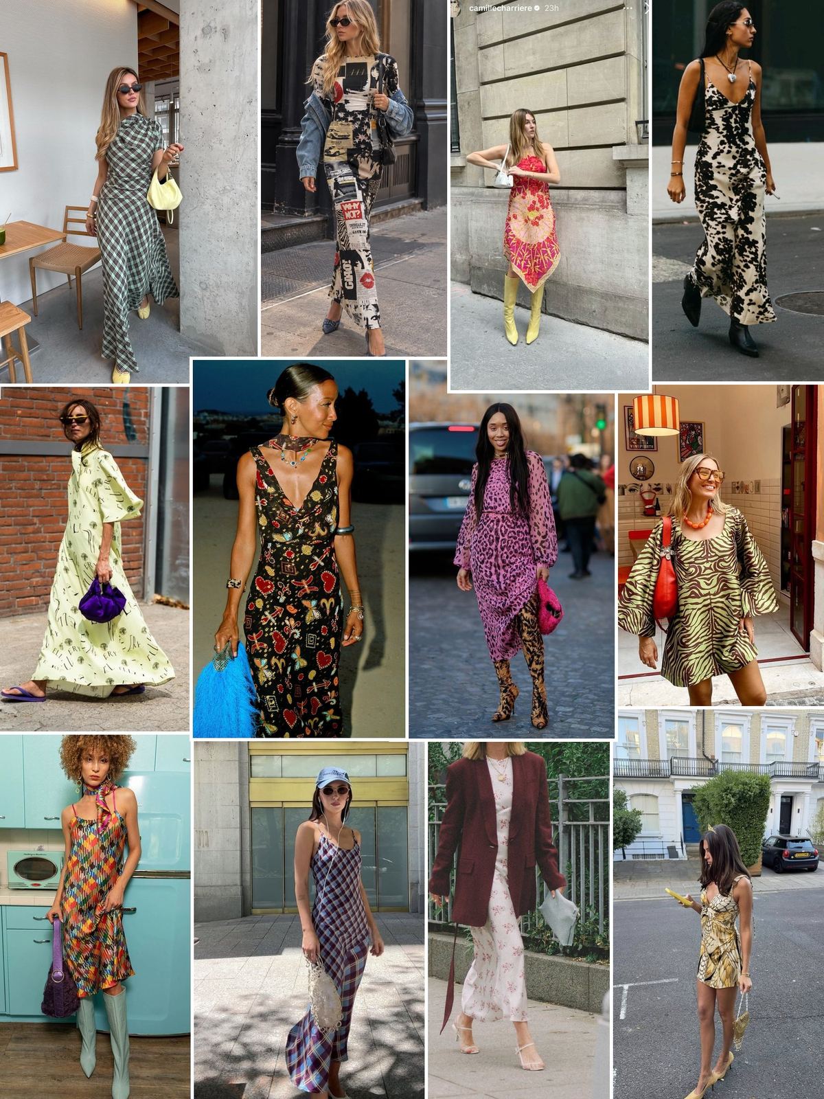 Patterned Dresses And Separates collage