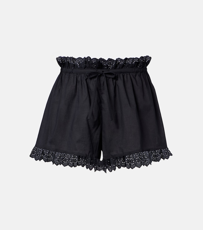 Cory broderie anglaise cotton poplin shorts