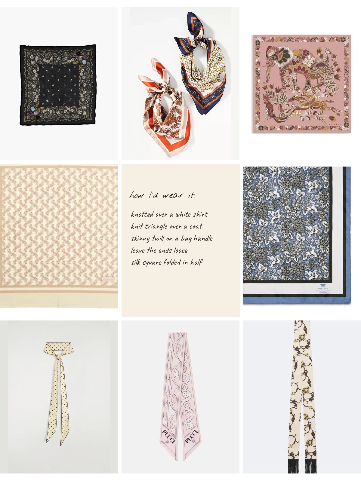 Trend Alert: Neck Scarves collage
