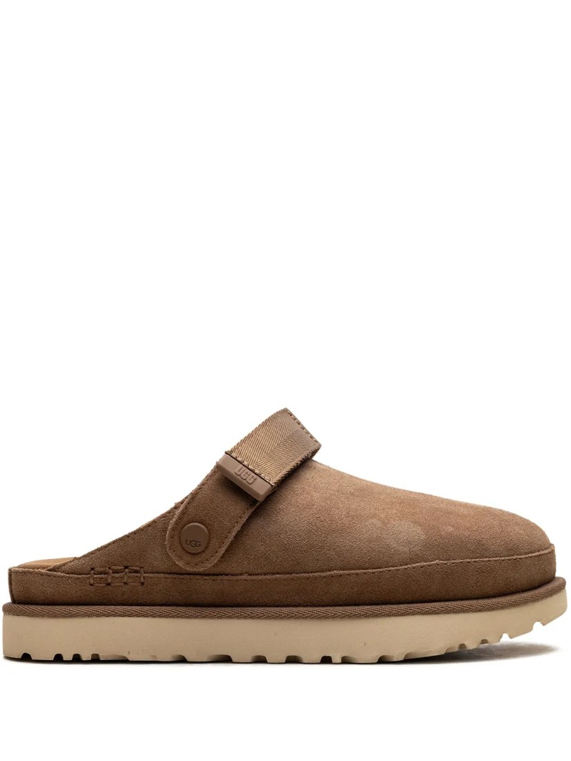 Goldenstar suede clogs
