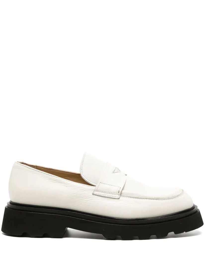 Chunky-sole leather loafers