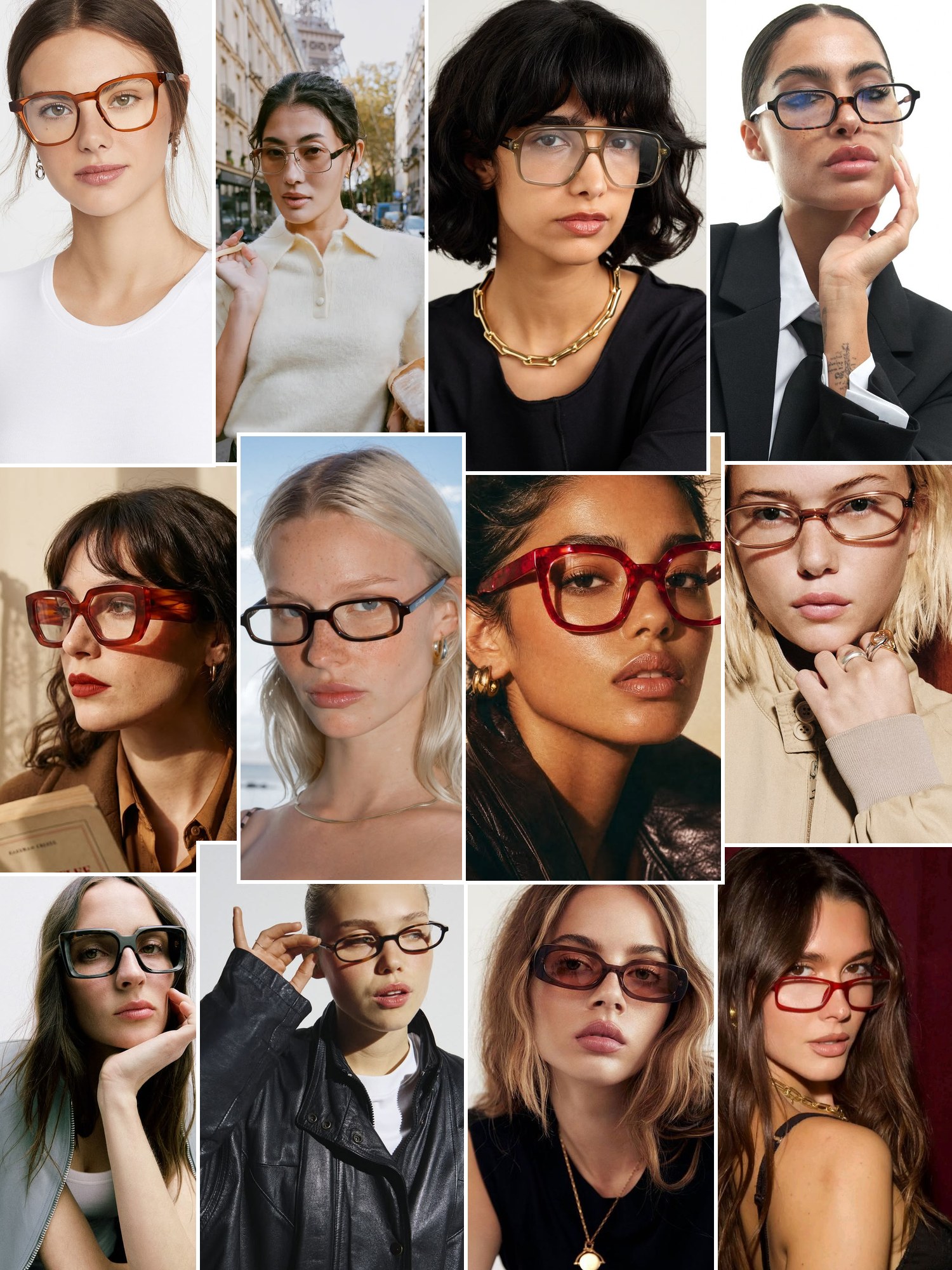 Street style collage of women wearing The Framery glasses