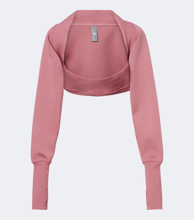 Cotton-blend fleece shrug