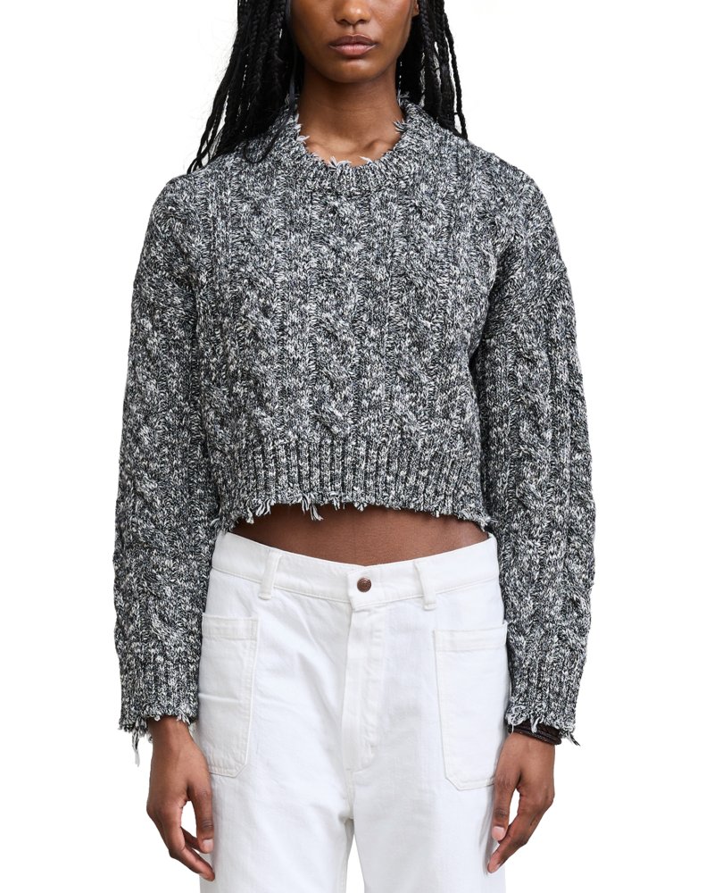 Leighton Cable Knit Crewneck Sweater