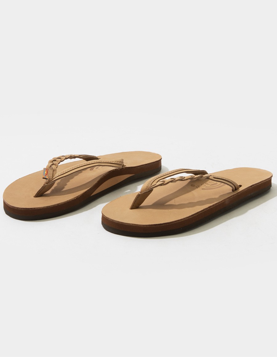 Flirty Braidy Flip Flops in Sand