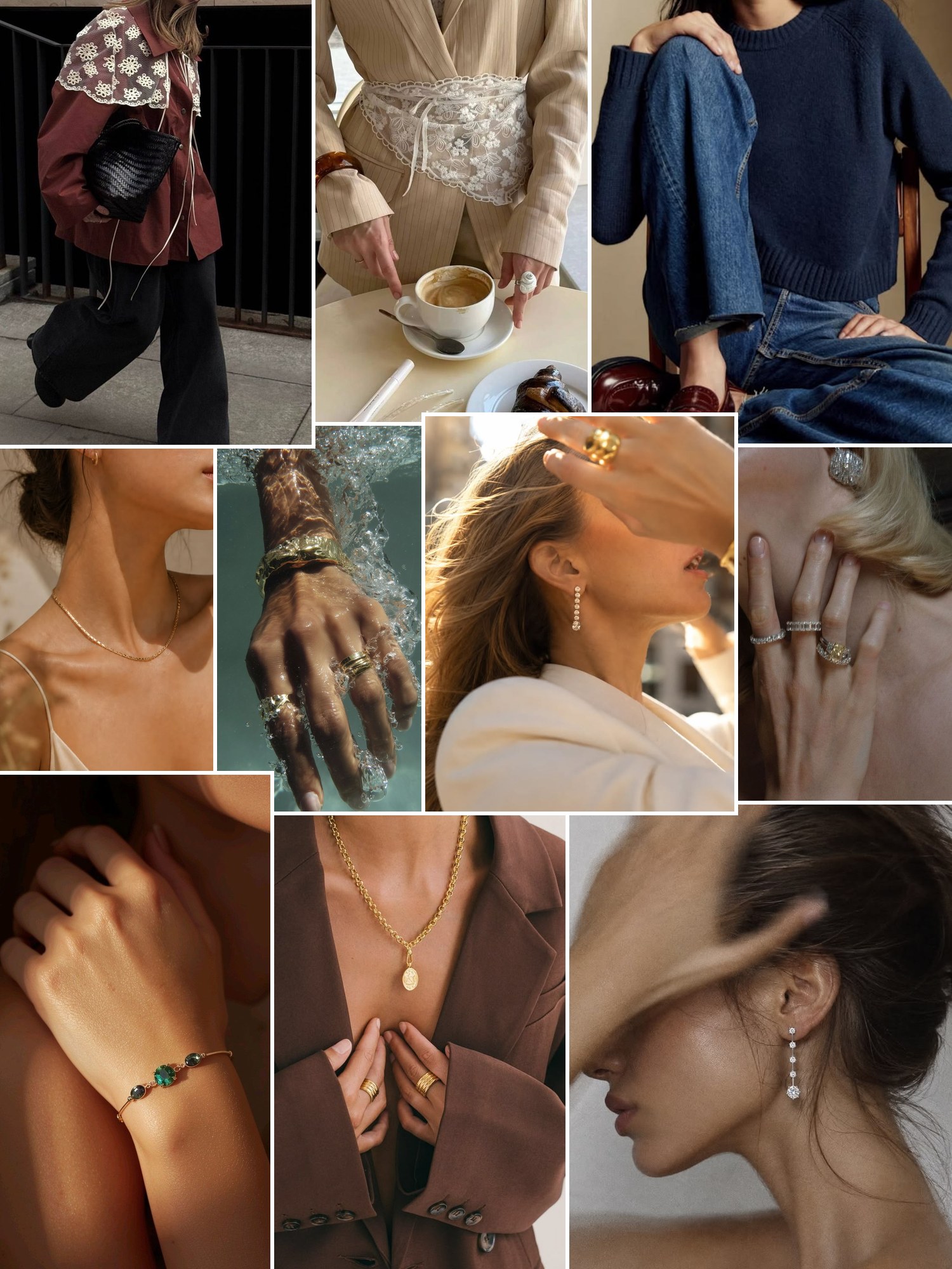 Street style collage of women wearing gifts for women over 50