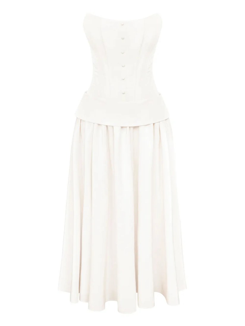 Serment buttoned corset maxi dress