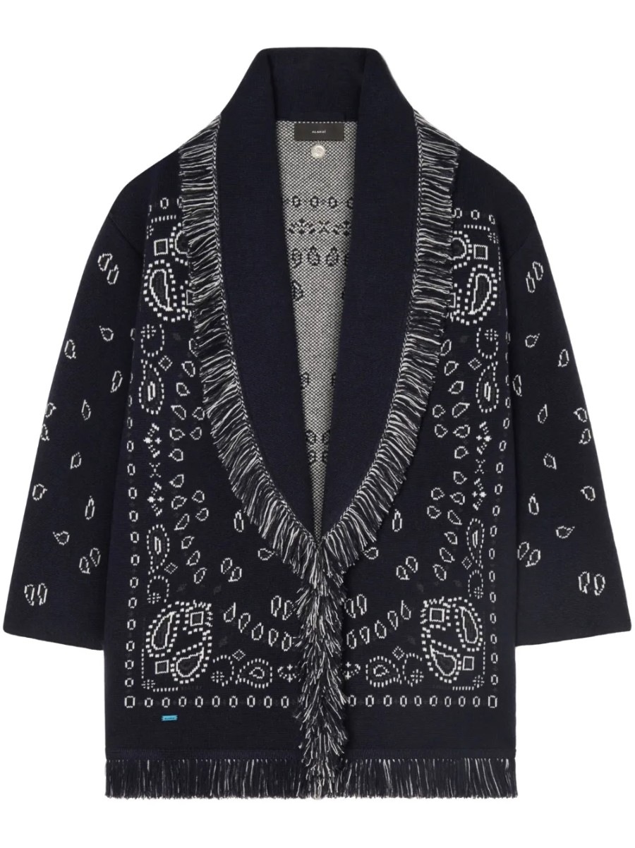 Bandana Jacquard Cashmere Cardigan