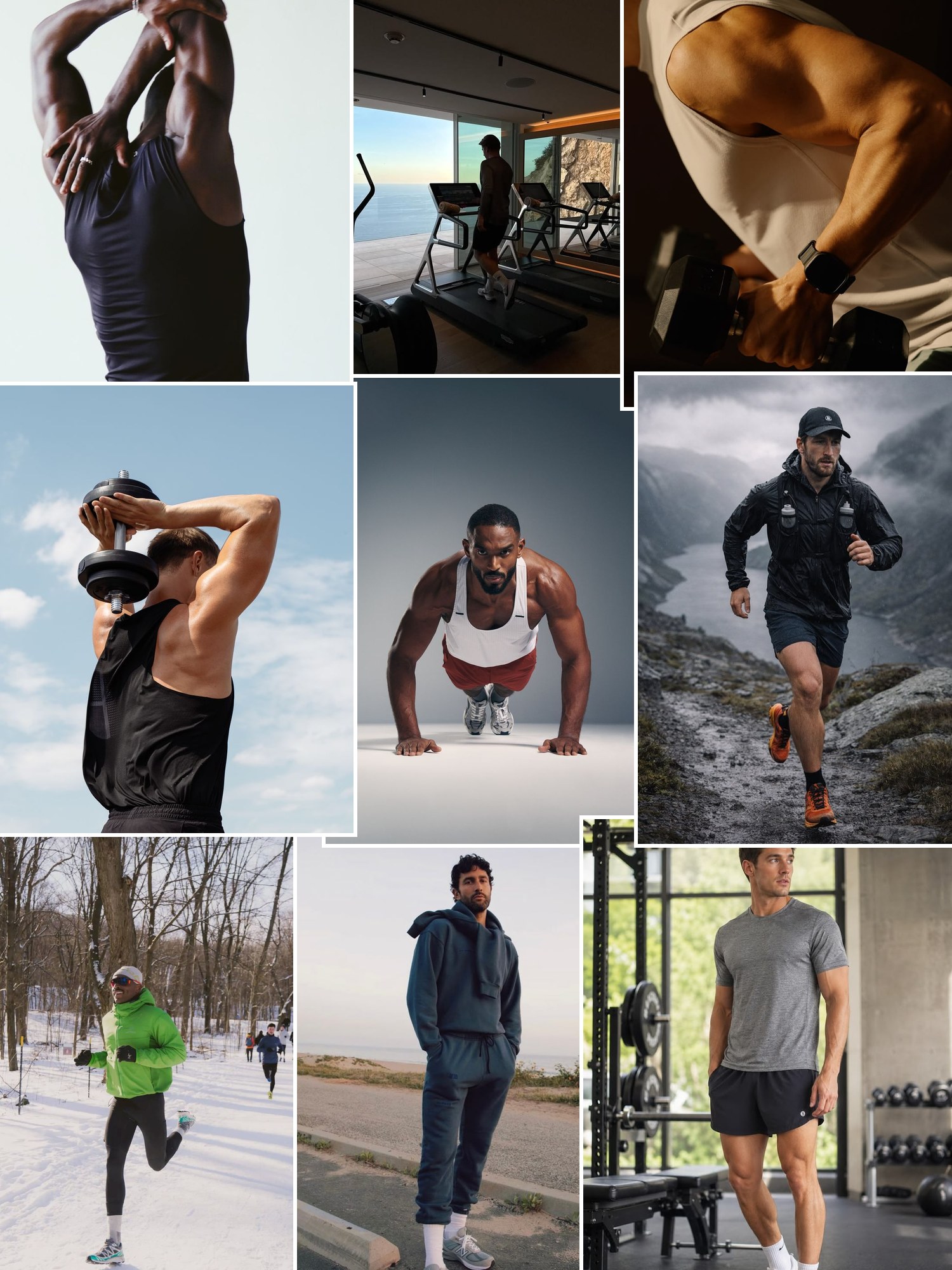 Street style collage of women wearing fitness gifts for men