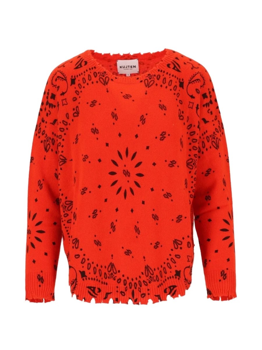 Mela Bandana-Print Sweater
