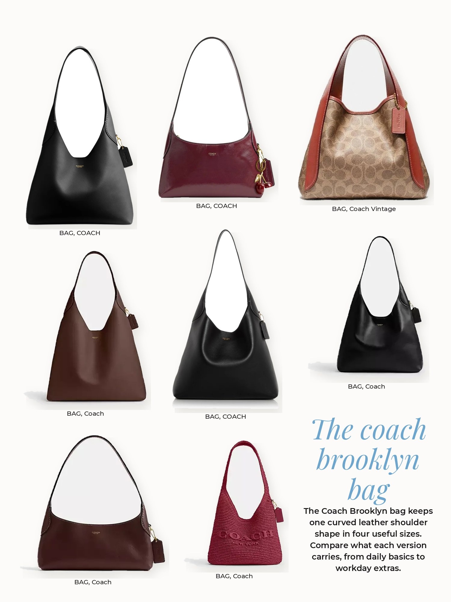 Coach brooklyn bag collage: COACH, Coach, Coach Vintage