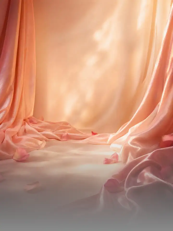 Video: a Clarins lip oil shade lineup pops into place on a peach silk backdrop, packed from the Phia edit