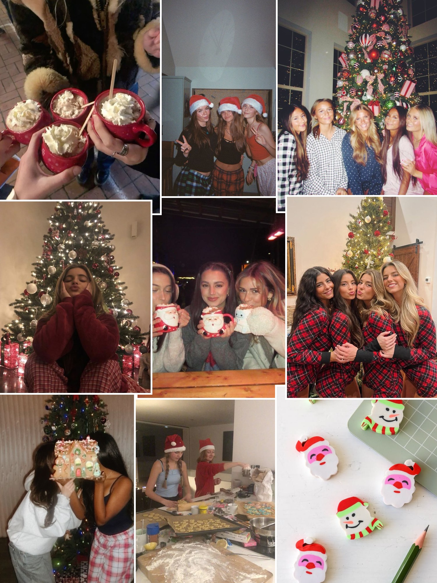 Street style collage of women wearing stocking stuffers for teen girls