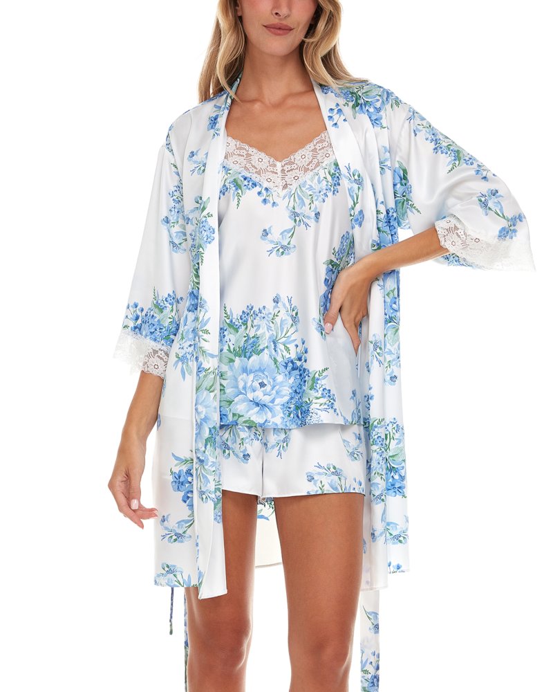 Sabrina Satin Robe & Pajama Travel Set