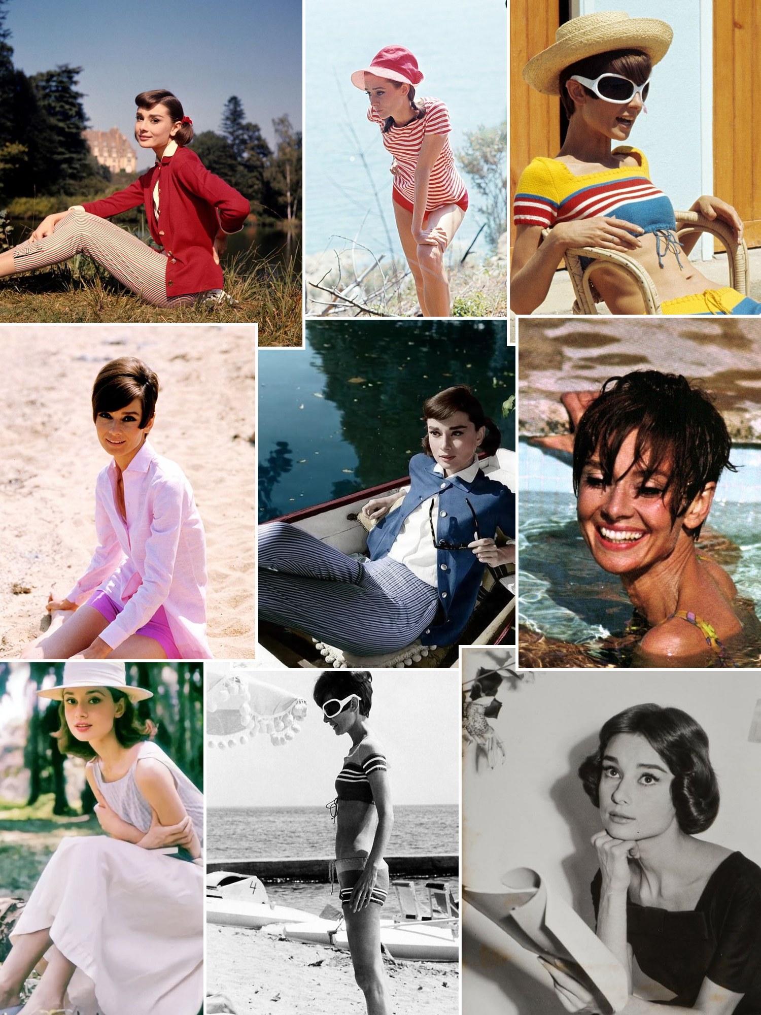 Collage of everyday outfits built around best summer dresses