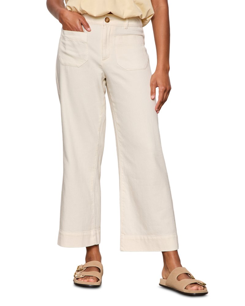 Soft Marine Wide Leg Crop Pants
