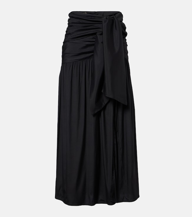 Zoe draped maxi skirt