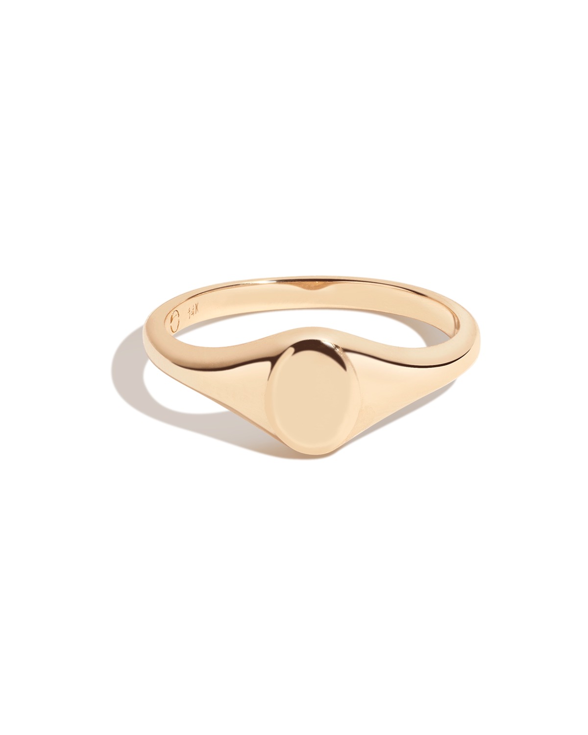 Mini Signet Ring in 14k Yellow Gold