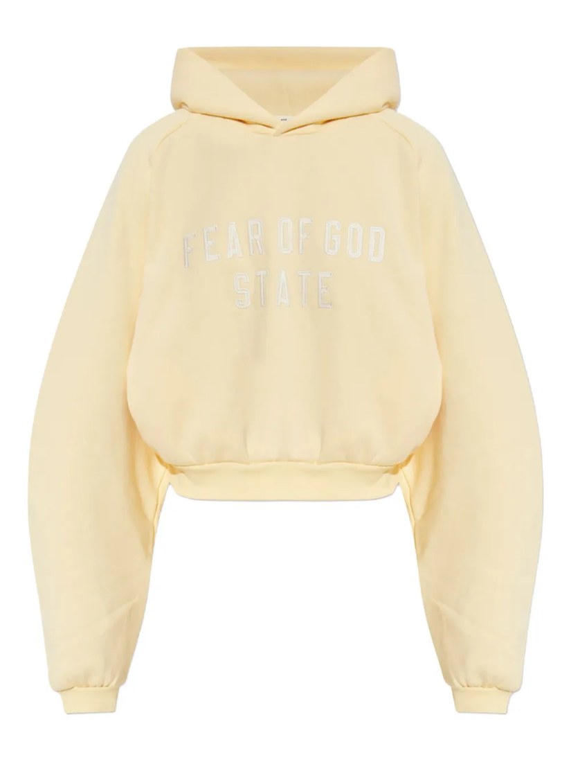 Embroidered-logo hoodie