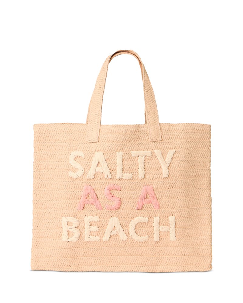 Salty As A Beach Large Straw Tote