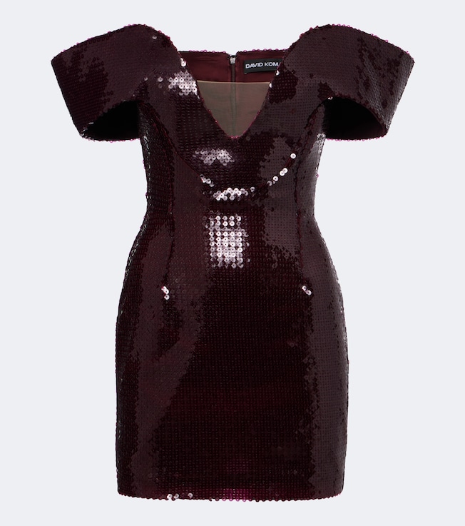 Sequined off-shoulder minidress