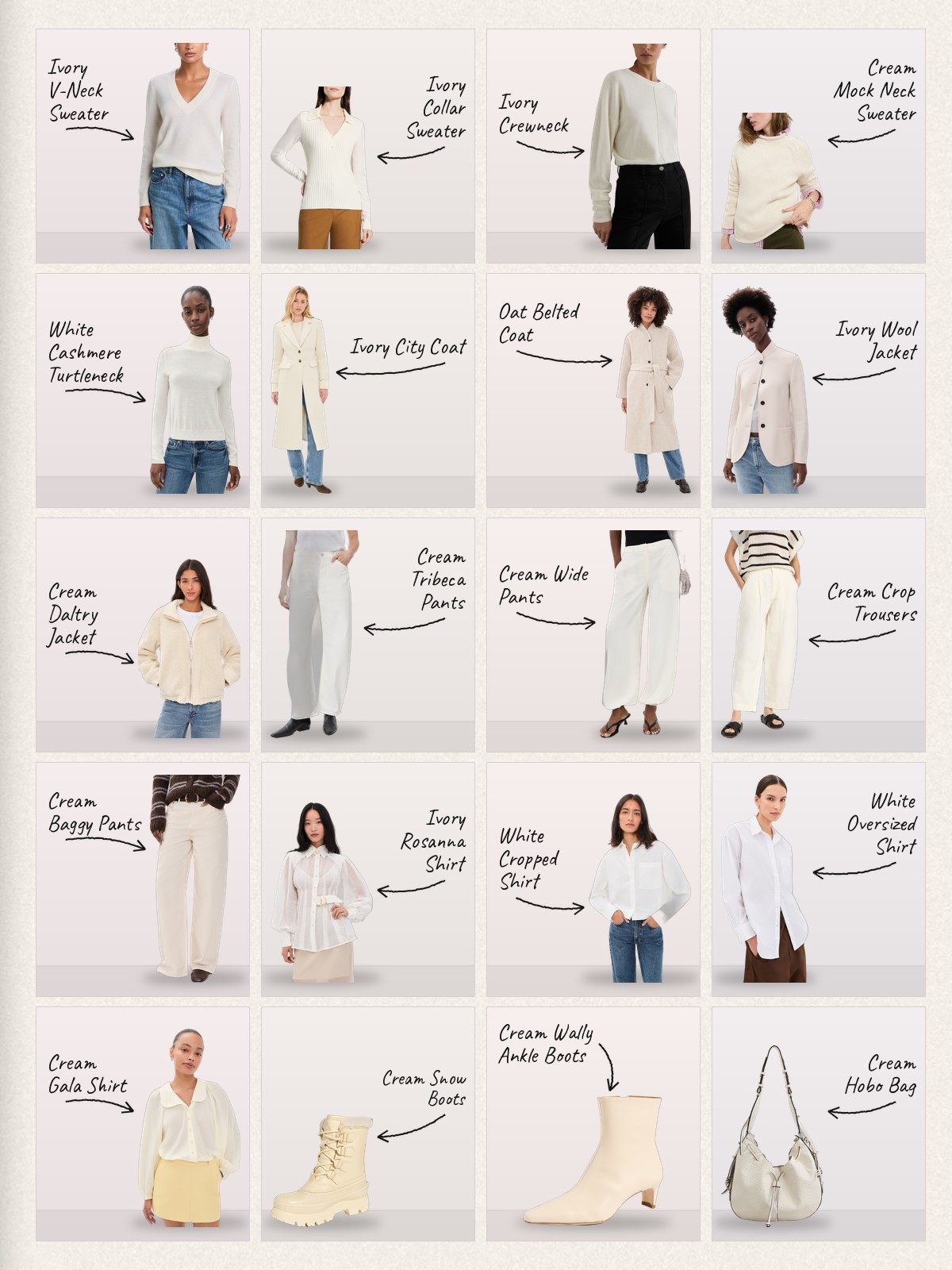 Collage of 20 pieces for Cloud Dancer