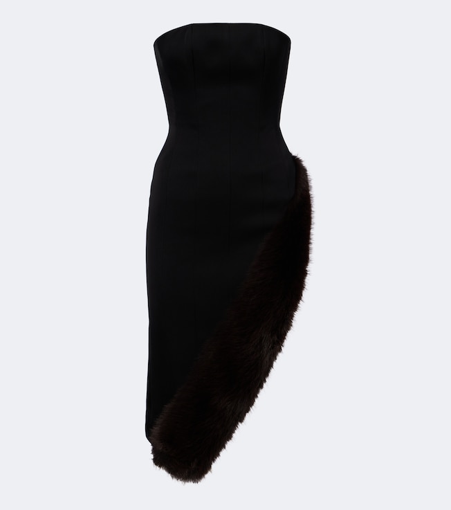 Asymmetric bustier dress