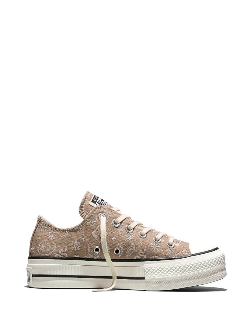 Chuck Taylor All Star paisley-embroidered platform sneakers