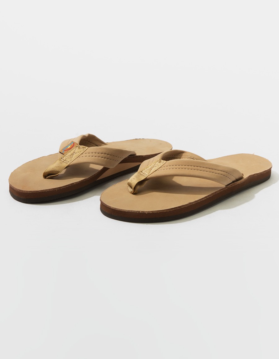 Leather Flip Flops in Sand