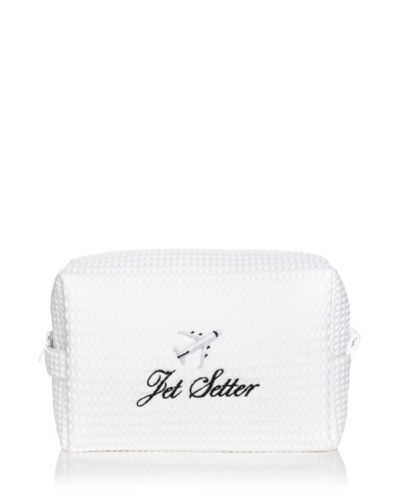Jet Setter Waffle Cotton Blend Pouch