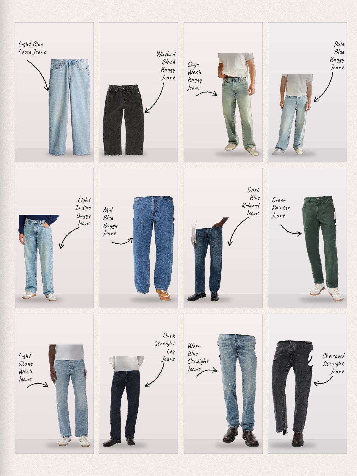 Baggy Denim collage