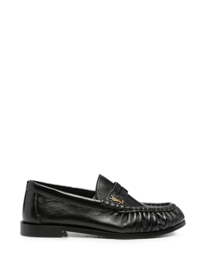 Logo-plaque loafers