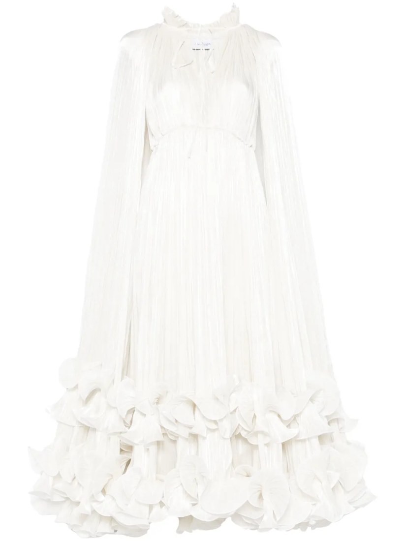 Cape-detailed maxi dress
