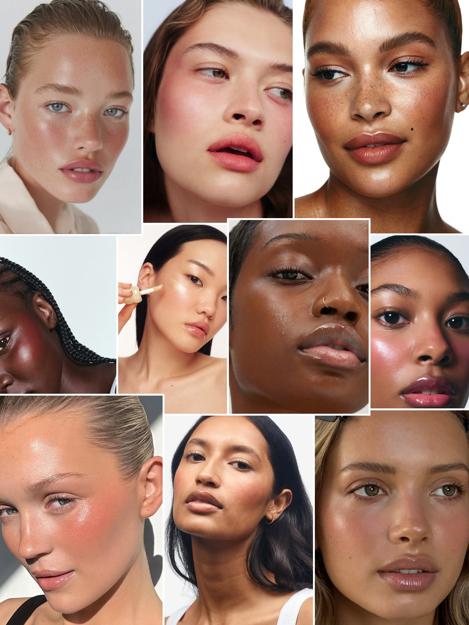 Collage of everyday outfits built around Ciele skin tint