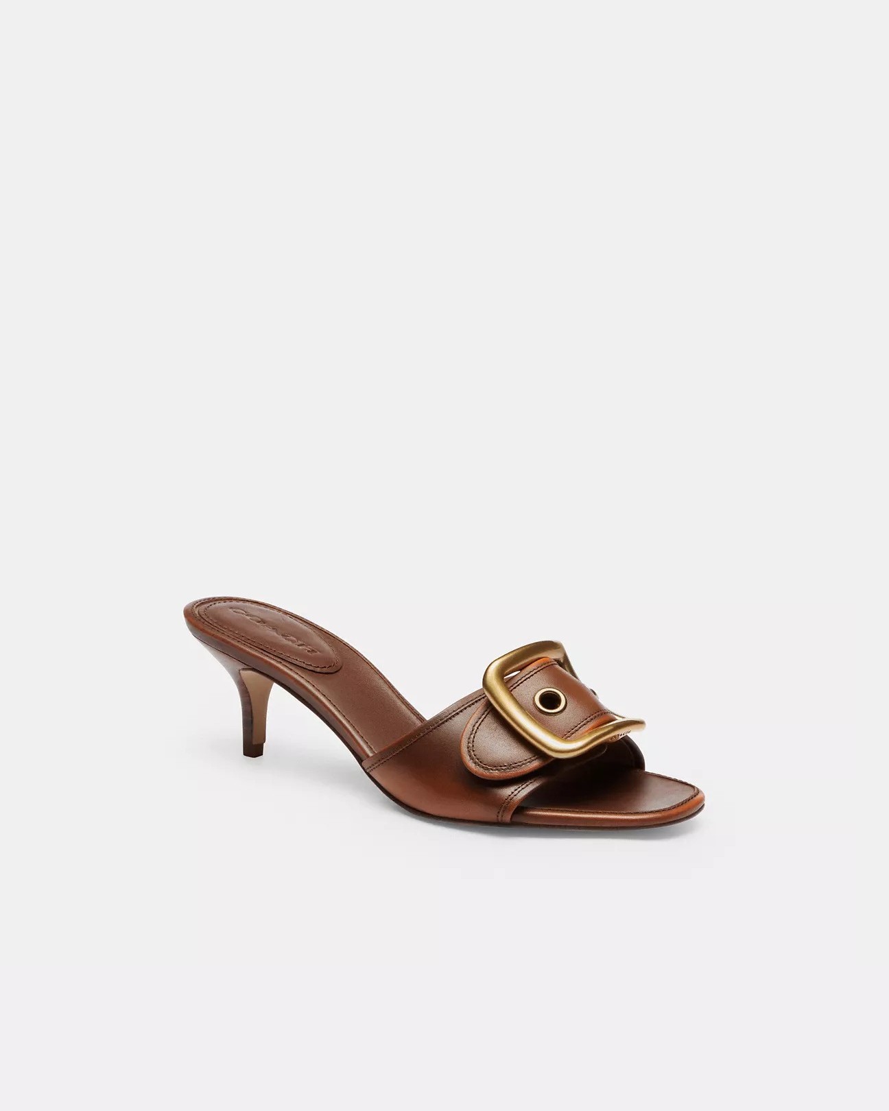 Margot Sandal With Oversized Buckle In Loved Leather