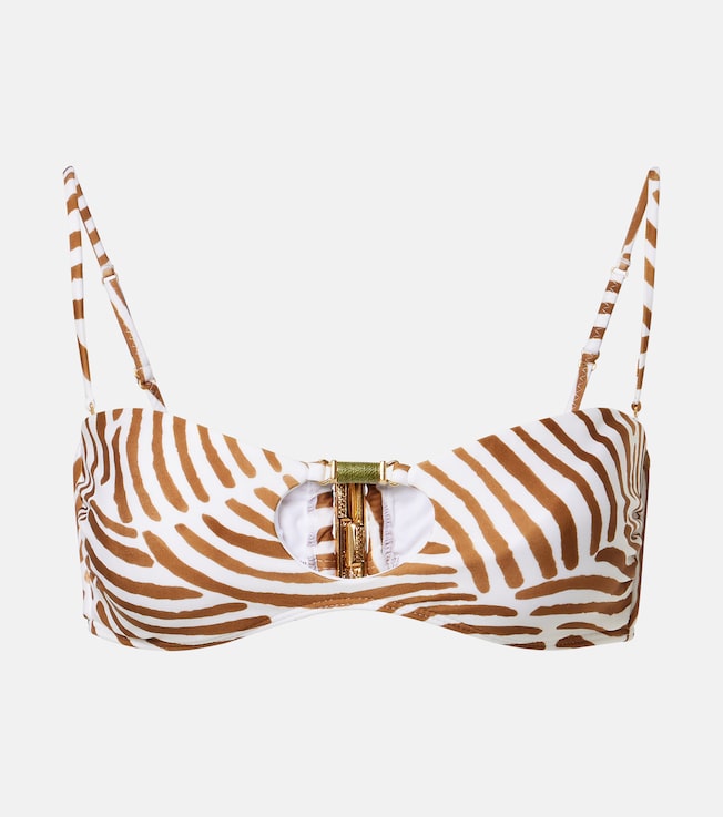 Pam printed bandeau bikini top
