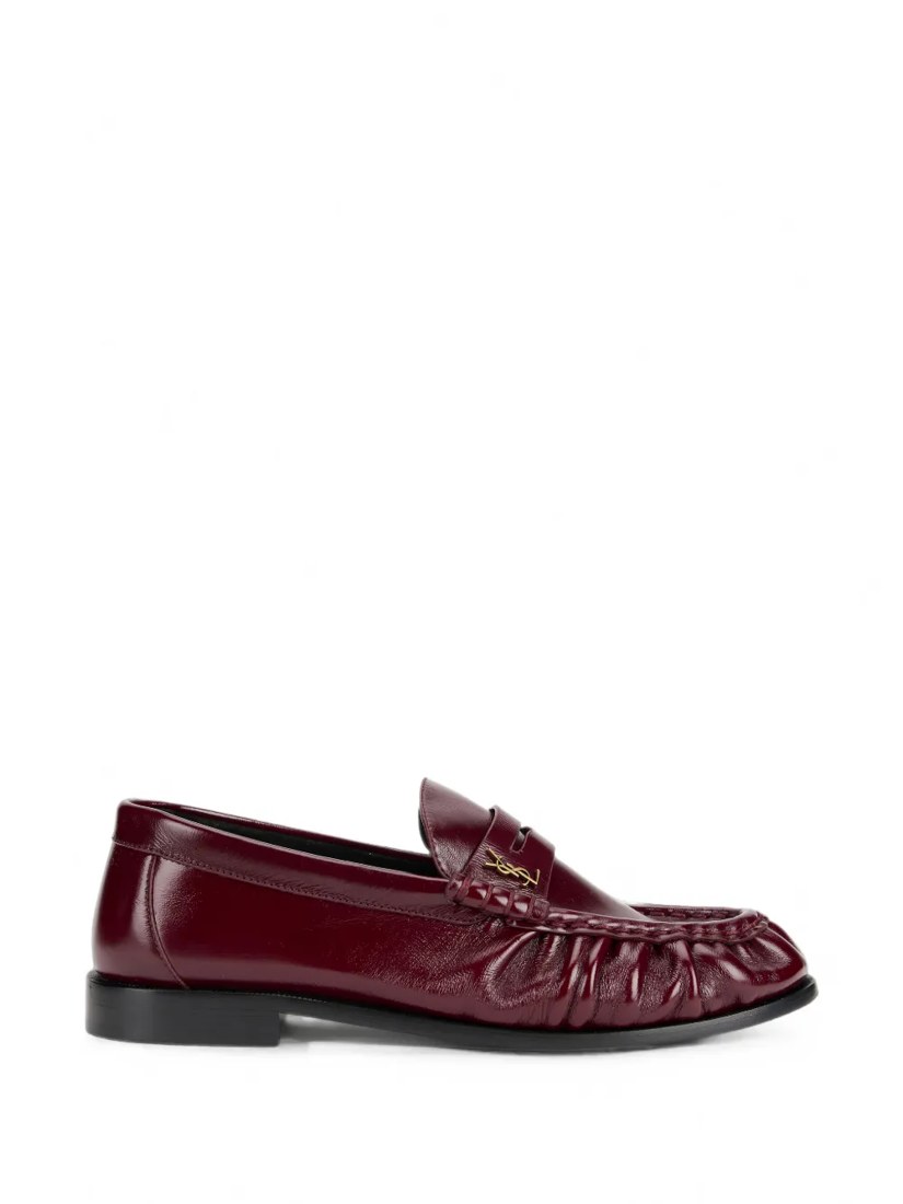 Le Loafer ruched leather loafers