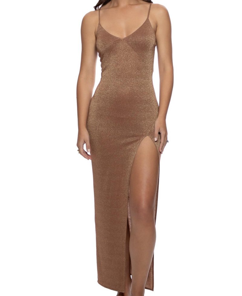 Cosita Buena Fitted Side Slit Maxi Dress