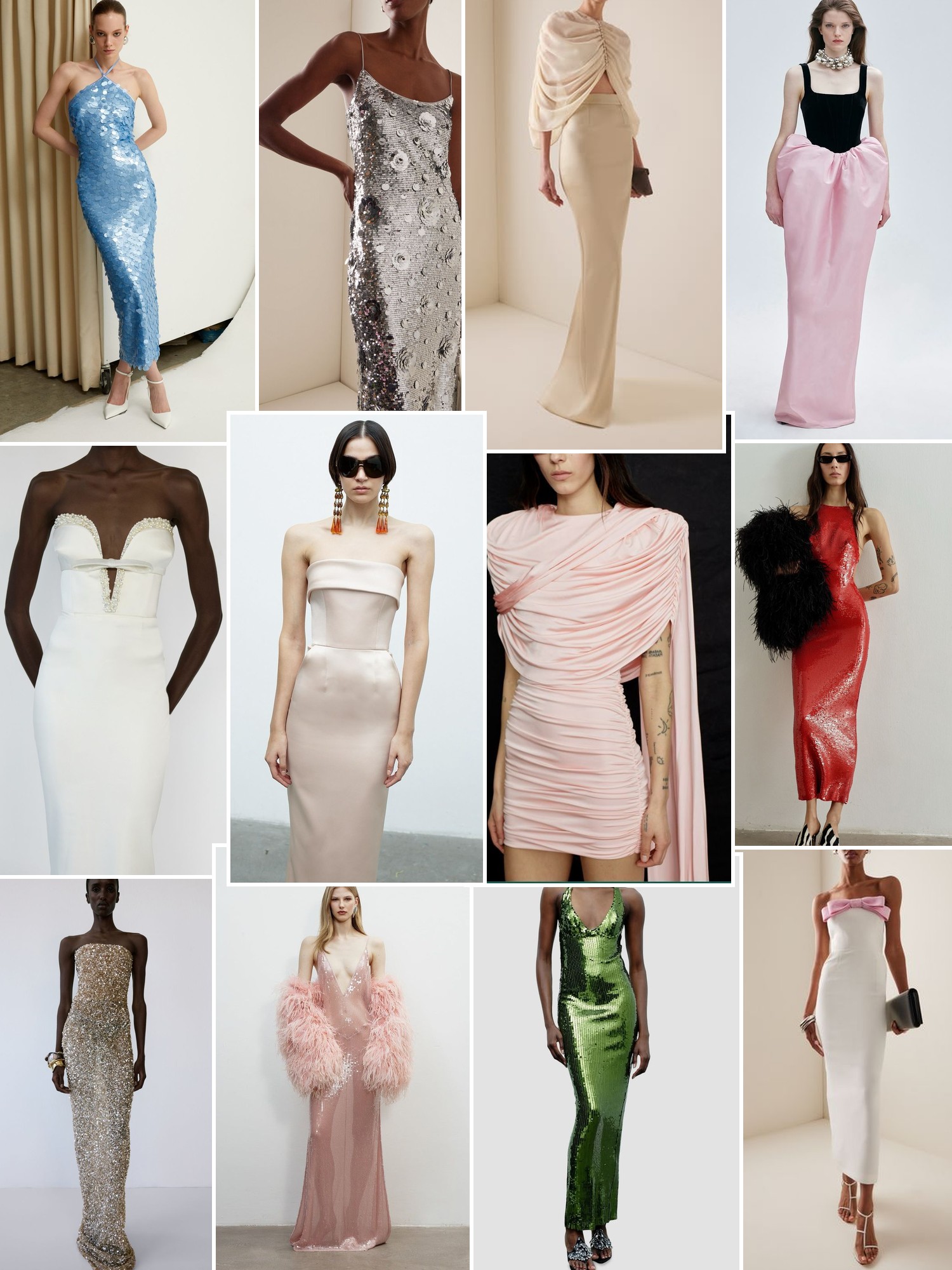 Collage of runway looks, campaign shots and street style outfits that capture the The New Arrivals Ilkyaz Ozel mood