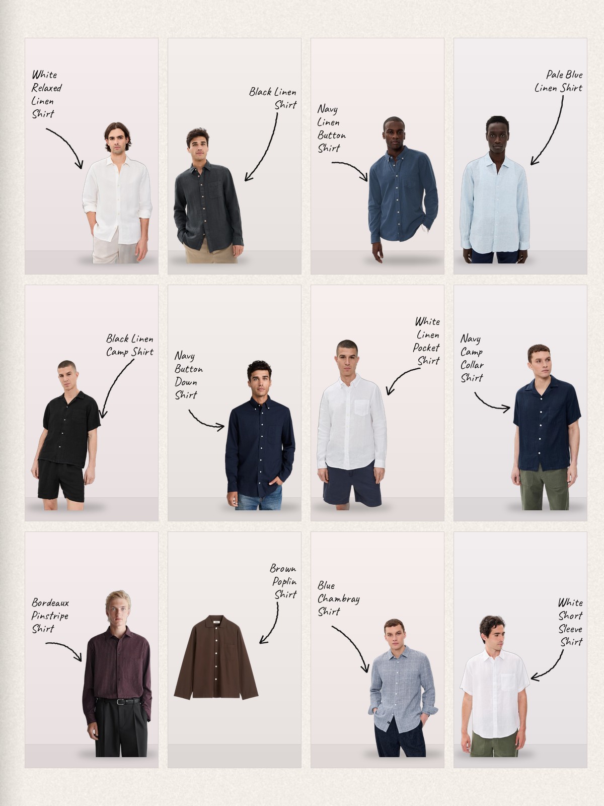 Minimal Shirt collage